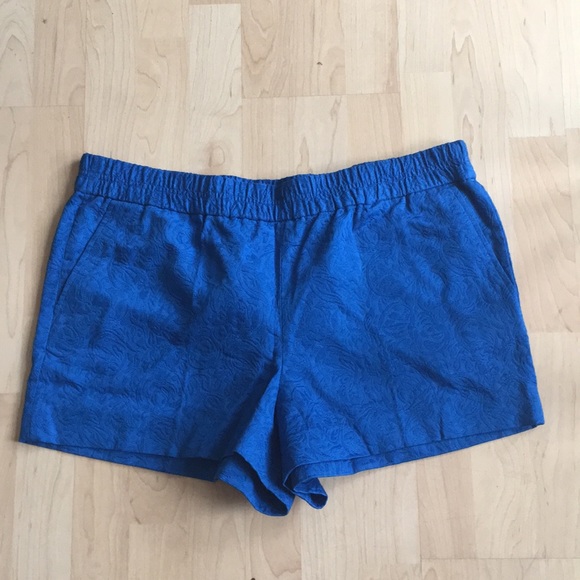 J. Crew Pants - NWT J. Crew blue printed stretchy shorts 14
